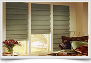 Pleated Fabric Roman Blinds